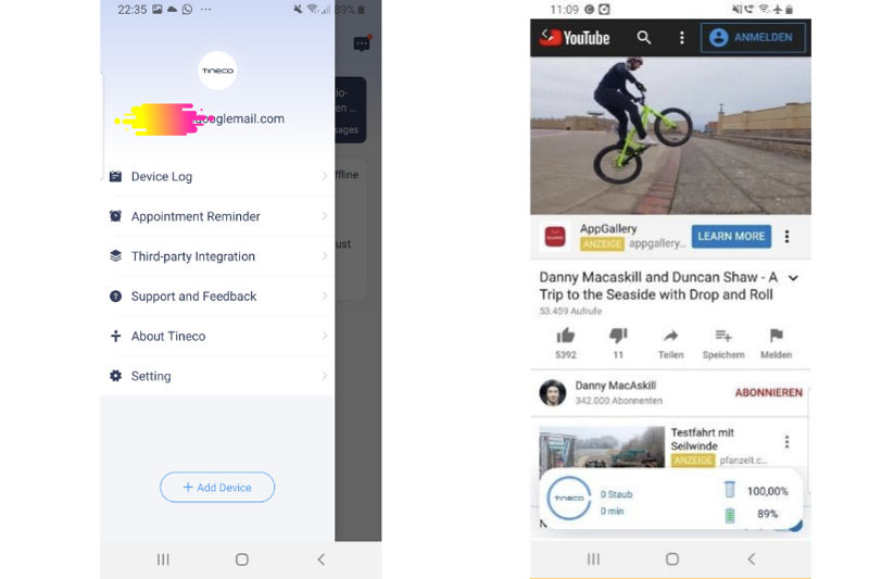 App menu